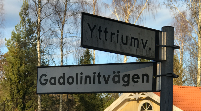 I'll meet you at the corner of Gadolinite Road and Yttrium Road...